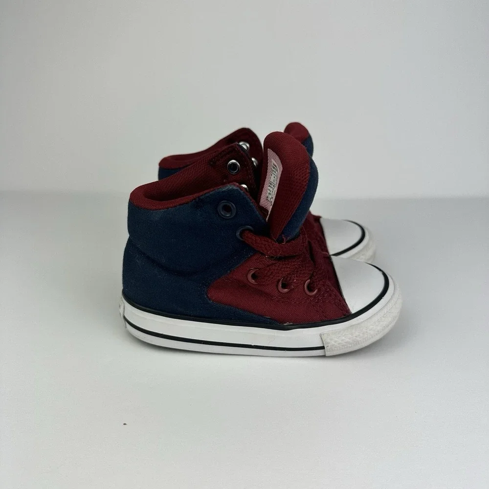 Converse Chuck Taylor All Star High Top Toddler Infant Shoes Sz 6 Burgundy Blue